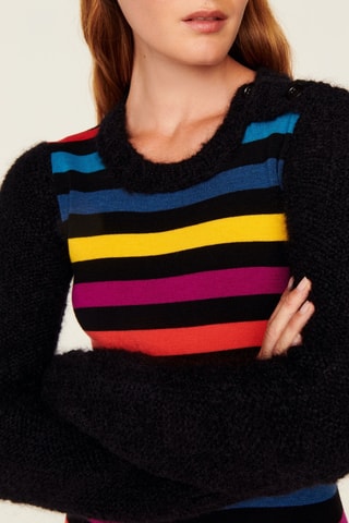 Robe en laine, mohair et alpaga - Noir