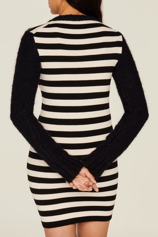 Robe en laine, mohair et alpaga - Noir et blanc