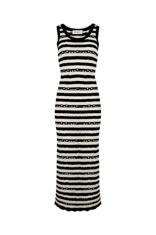 Robe longue - Noir et écru