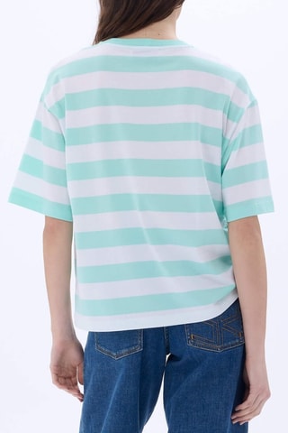 T-shirt -Vert d’eau et blanc