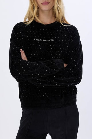 Sweat en velours - Noir