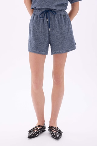 Short en coton biologique - Bleu foncé