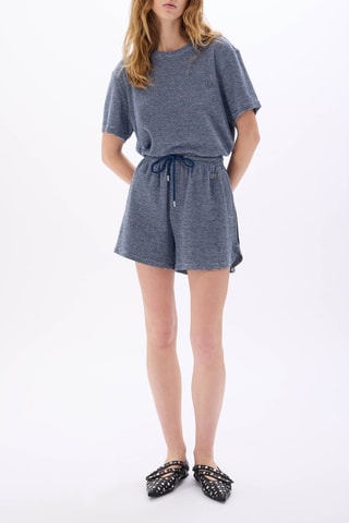 Short en coton biologique - Bleu foncé