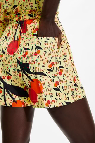 Short en soie - Jaune