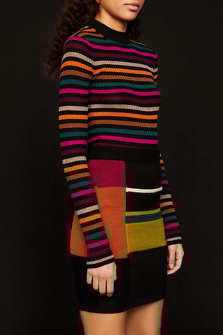 Jupe en alpaga - Noir