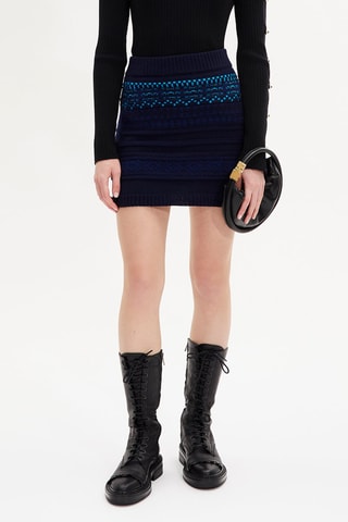 Minijupe en laine - Bleu
