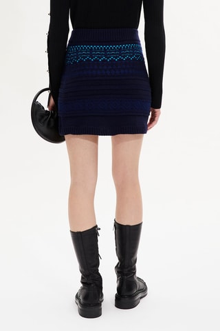 Minijupe en laine - Bleu
