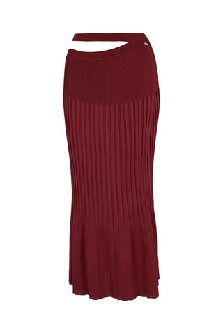 Jupe midi - Bordeaux