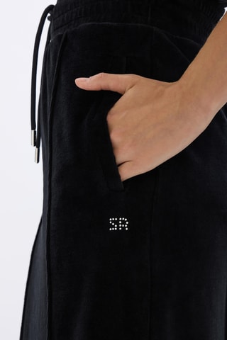 Jupe droite en velours - Noir