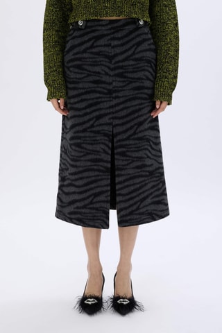 Jupe midi - Gris foncé