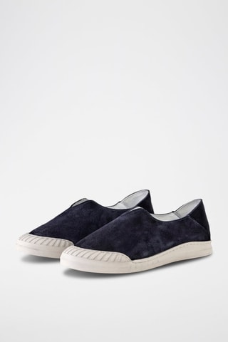 Slip-on en nubuck  - Bleu