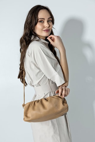 Sac porté épaule - Marron et doré