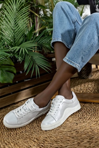 Baskets en cuir  - Blanc