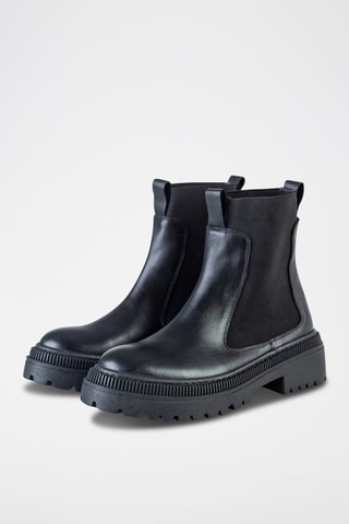 Bottines Chelsea en cuir - Noir