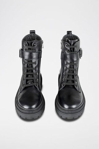 Bottines en cuir  - Noir