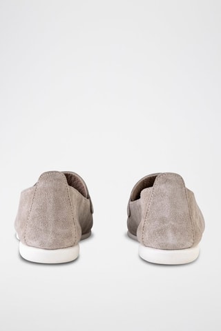 Mocassins en cuir  - Beige et blanc