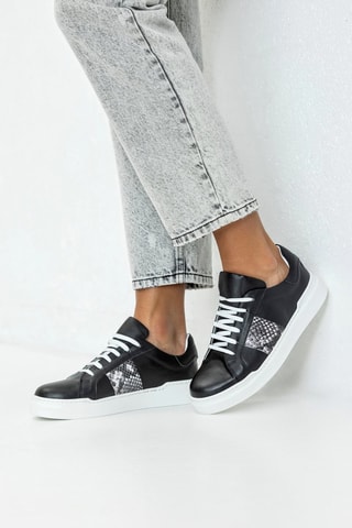 Baskets en cuir  - Noir
