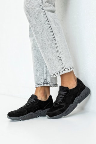 Baskets en nubuck  - Noir