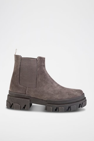 Bottines Chelsea en nubuck  - Taupe