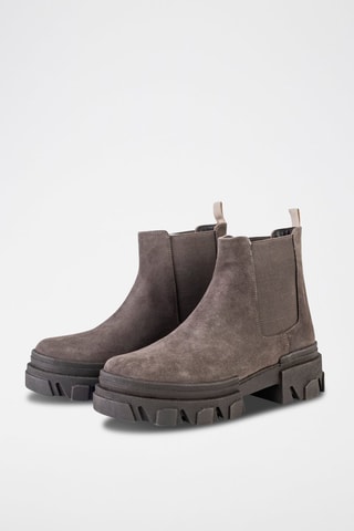Bottines Chelsea en nubuck  - Taupe