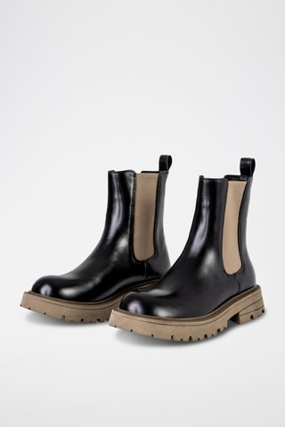 Bottines Chelsea  - Noir et marron