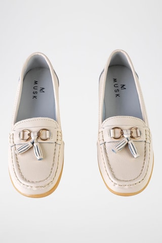 Mocassins en cuir  - Beige et marron