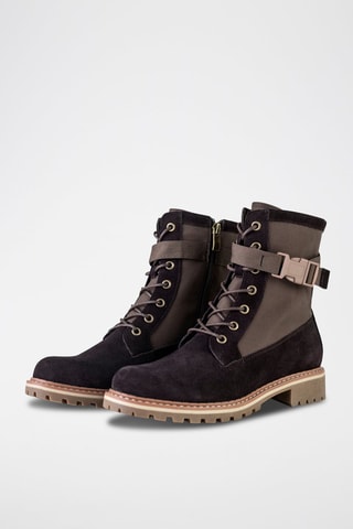 Bottines en nubuck  - Marron