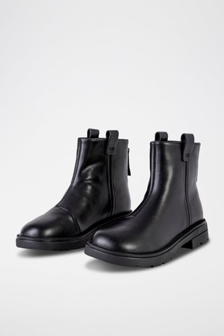 Bottines en cuir  - Noir