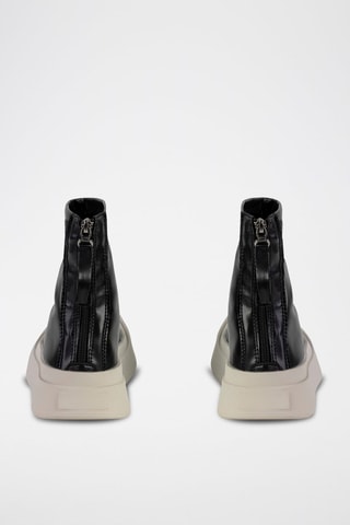 Boots plateformes  - Blanc et noir