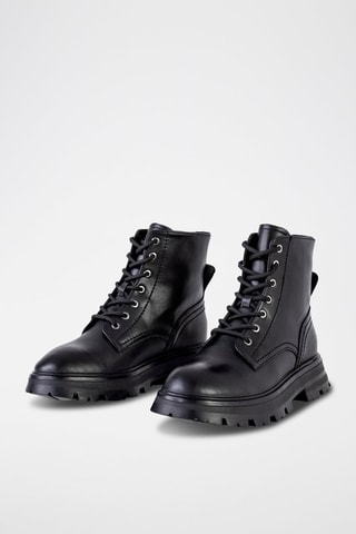 Bottines en cuir  - Noir