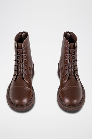 Bottines en cuir  - Marron