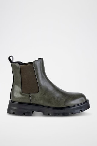 Bottines Chelsea en cuir  - Vert