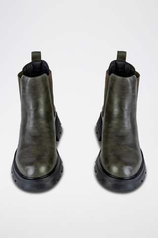 Bottines Chelsea en cuir  - Vert