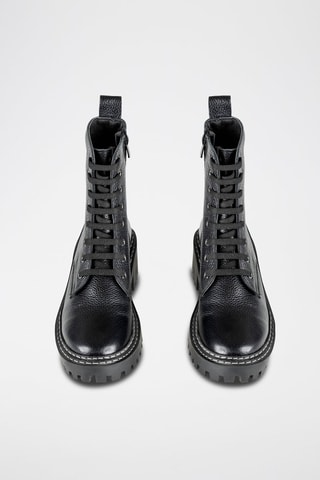 Bottines en cuir  - Noir