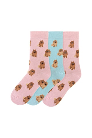 3 paires de chaussettes  - Bleu et rose