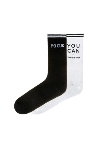 2 paires de chaussettes  - Blanc et noir