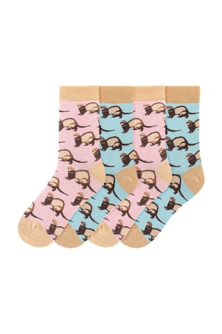 4 paires de chaussettes  - Rose
