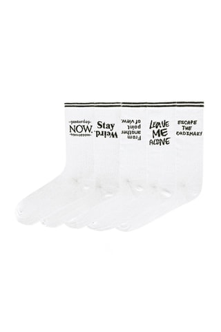 5 paires de chaussettes  - Blanc et noir