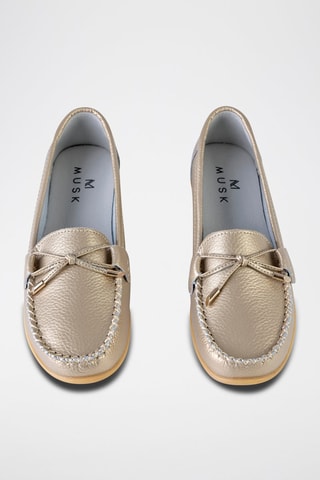 Mocassins en cuir  - Doré