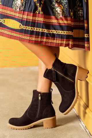 Bottines en nubuck - Noir