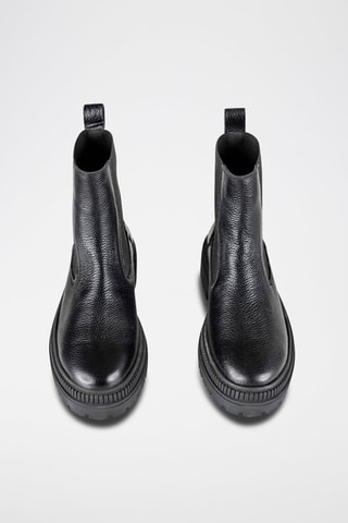 Bottines Chelsea en cuir  - Noir