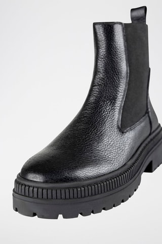 Bottines Chelsea en cuir  - Noir