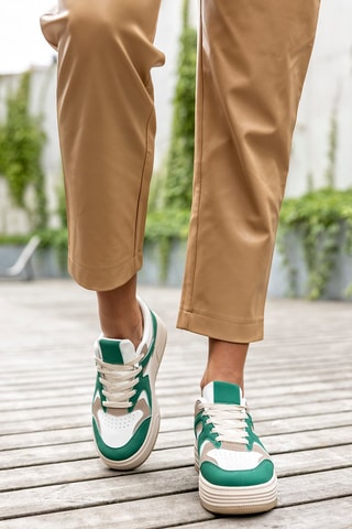 Baskets plateformes  - Blanc et vert