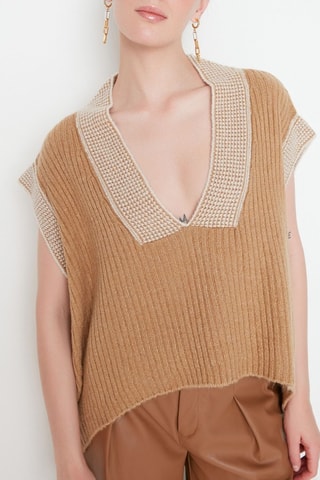 Camisola oversize - Bege