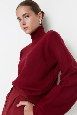 Camisola oversize - Bordô