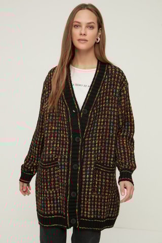 Casaco de malha - Preto e amarelo