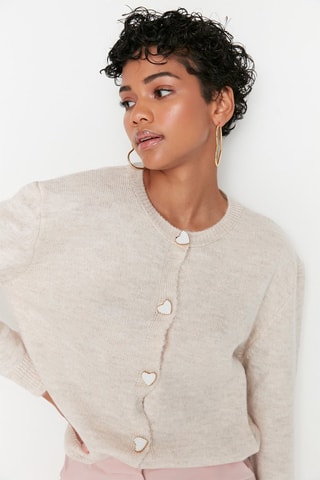 Casaco de malha Bege