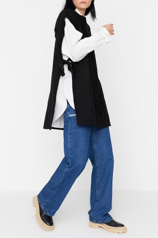 Casaco comprido - Azul-marinho