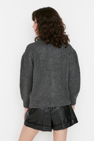 Casaco de malha Cinzento-escuro