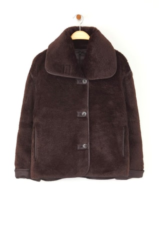 Casaco de malha oversize - Castanho